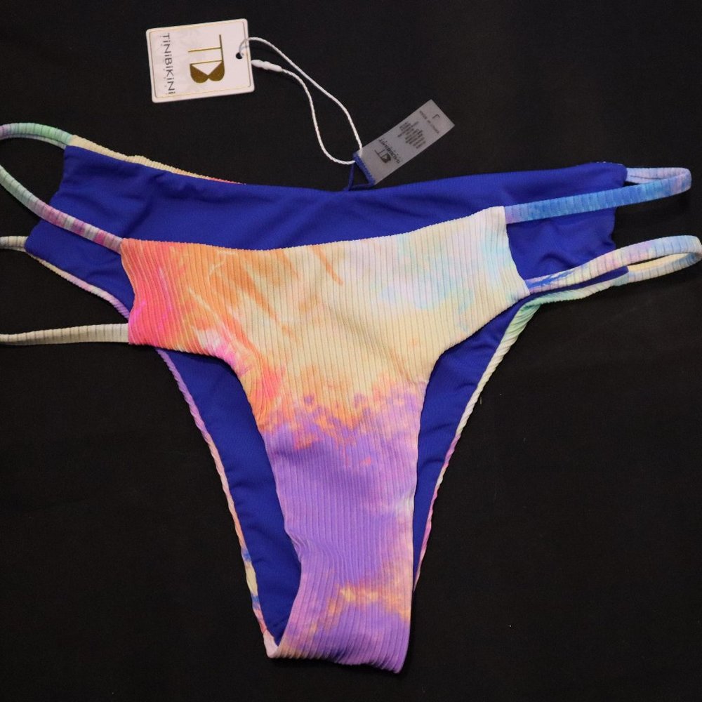 Watercolor Sexy Bikini Bottoms Size L NEW never worn